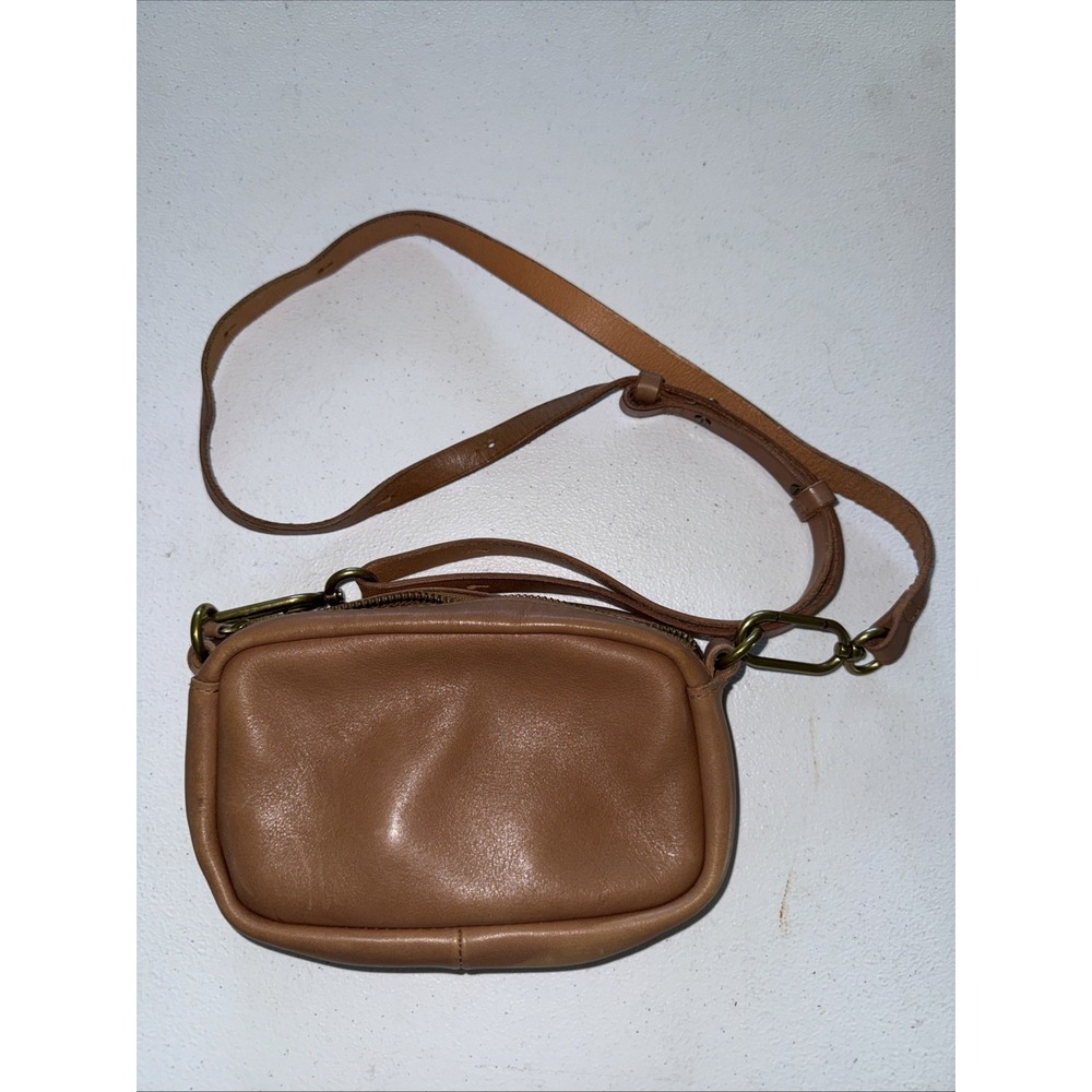 MADEWELL Leather Carabiner Mini Crossbody Shoulder Bag Light Brown